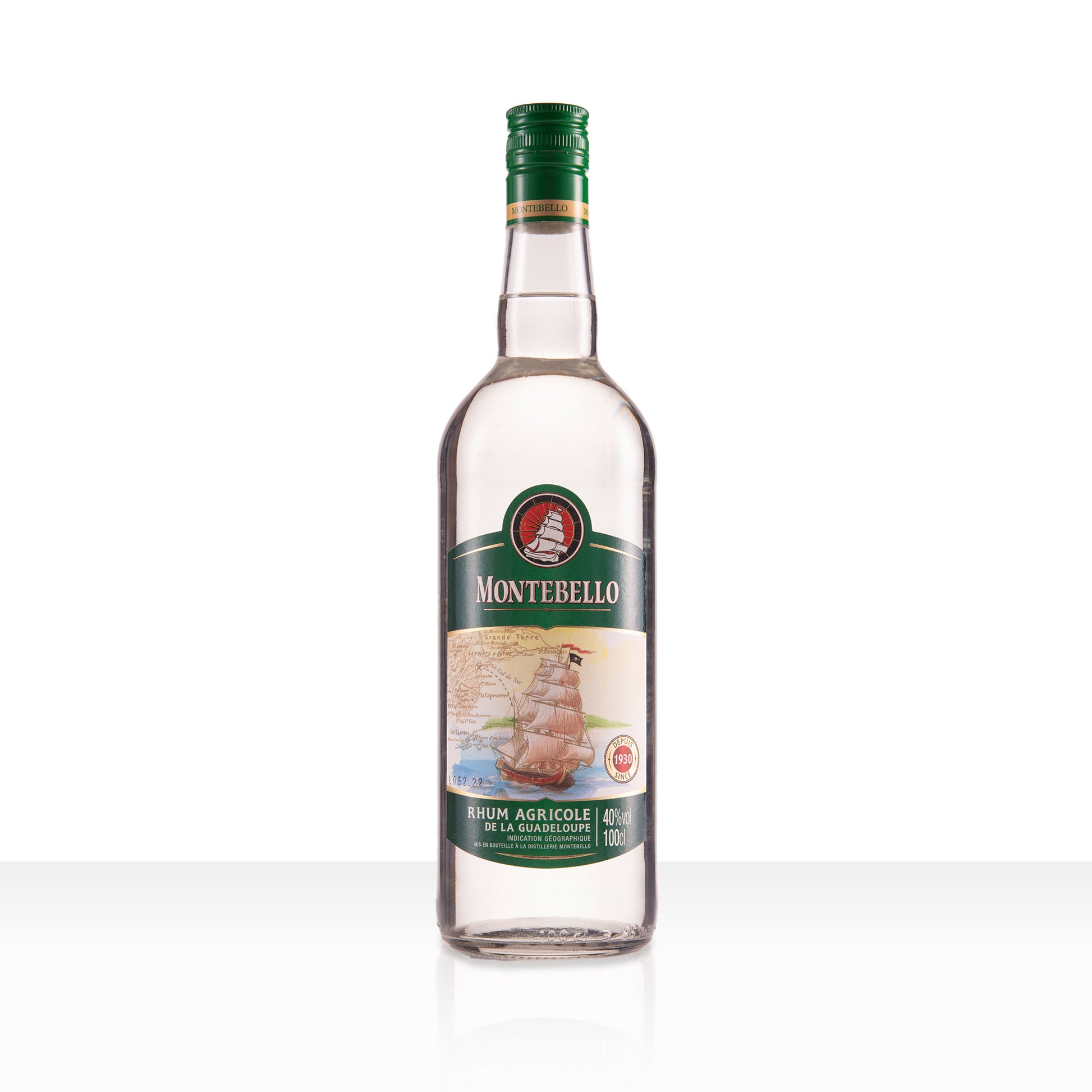 Rhum Blanc Agricole Montebello - Guadeloupe| 40% vol | 100cl