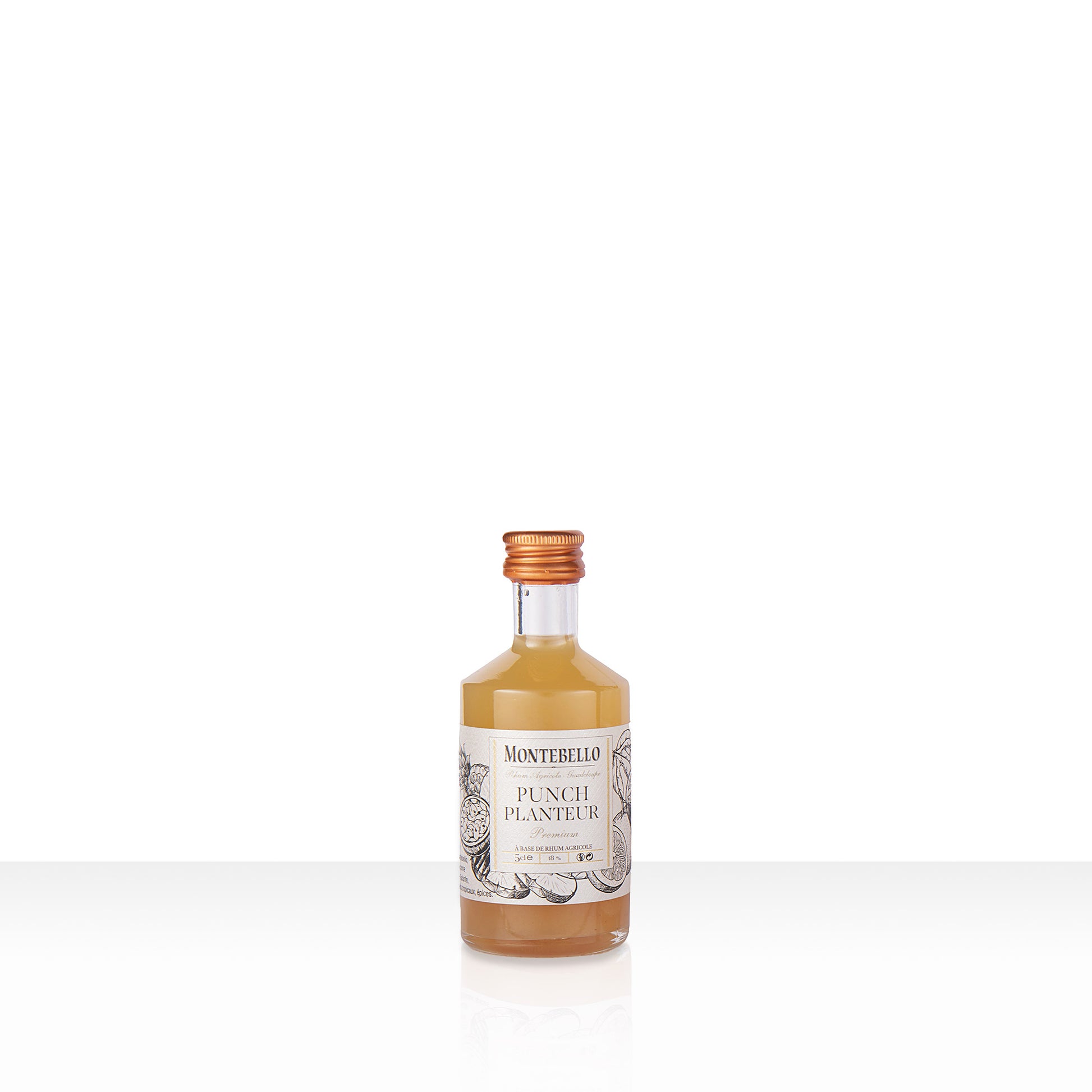 Mignonette Punch Planteur Montebello - Mini Liqueur Rhum 5cl| 43% vol | 50cl