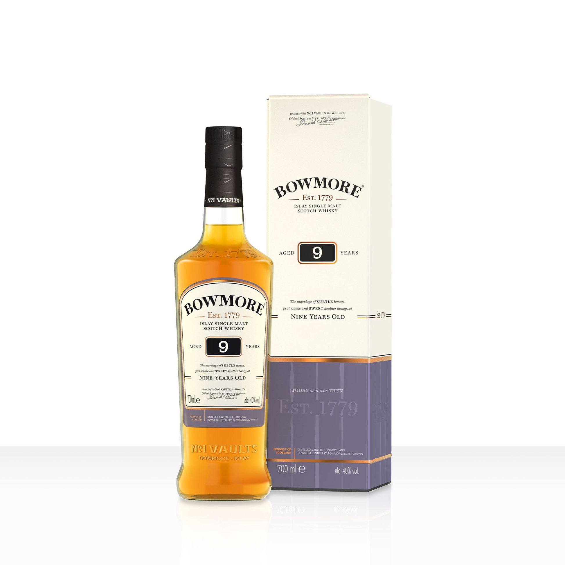 Bowmore 9 ans Islay Single Malt Scotch Whisky Écossais | 40% vol | 70cl