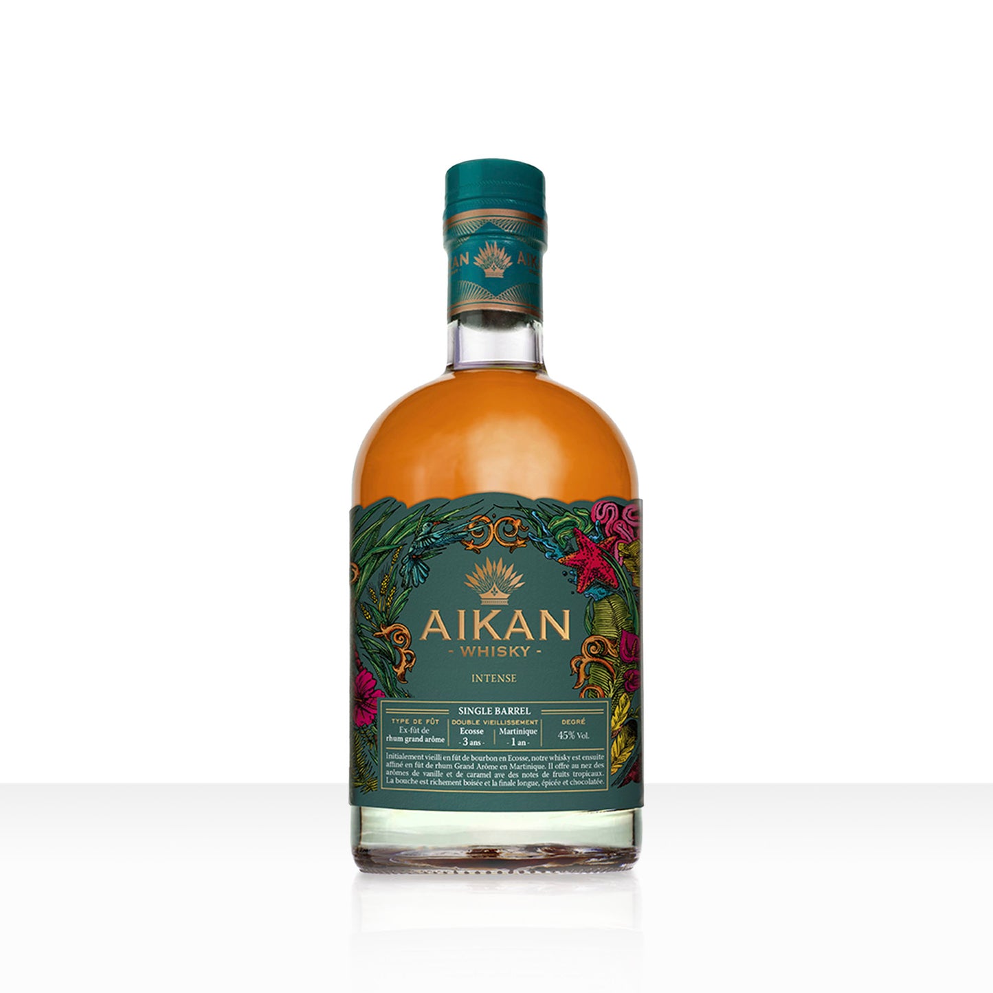 AIKAN INTENSE Rhum Barrel Whisky - Whisky Tropicalisé| 40% vol | 70cl