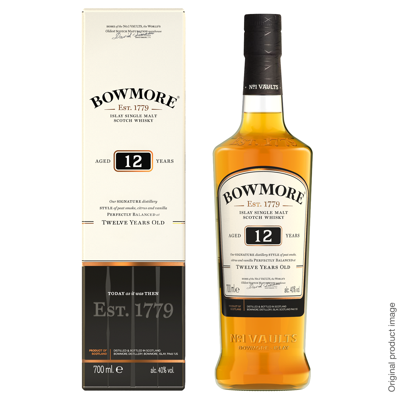 Bowmore 12 ans Islay Single Malt Tourbé Écossais| 40% vol | 70cl