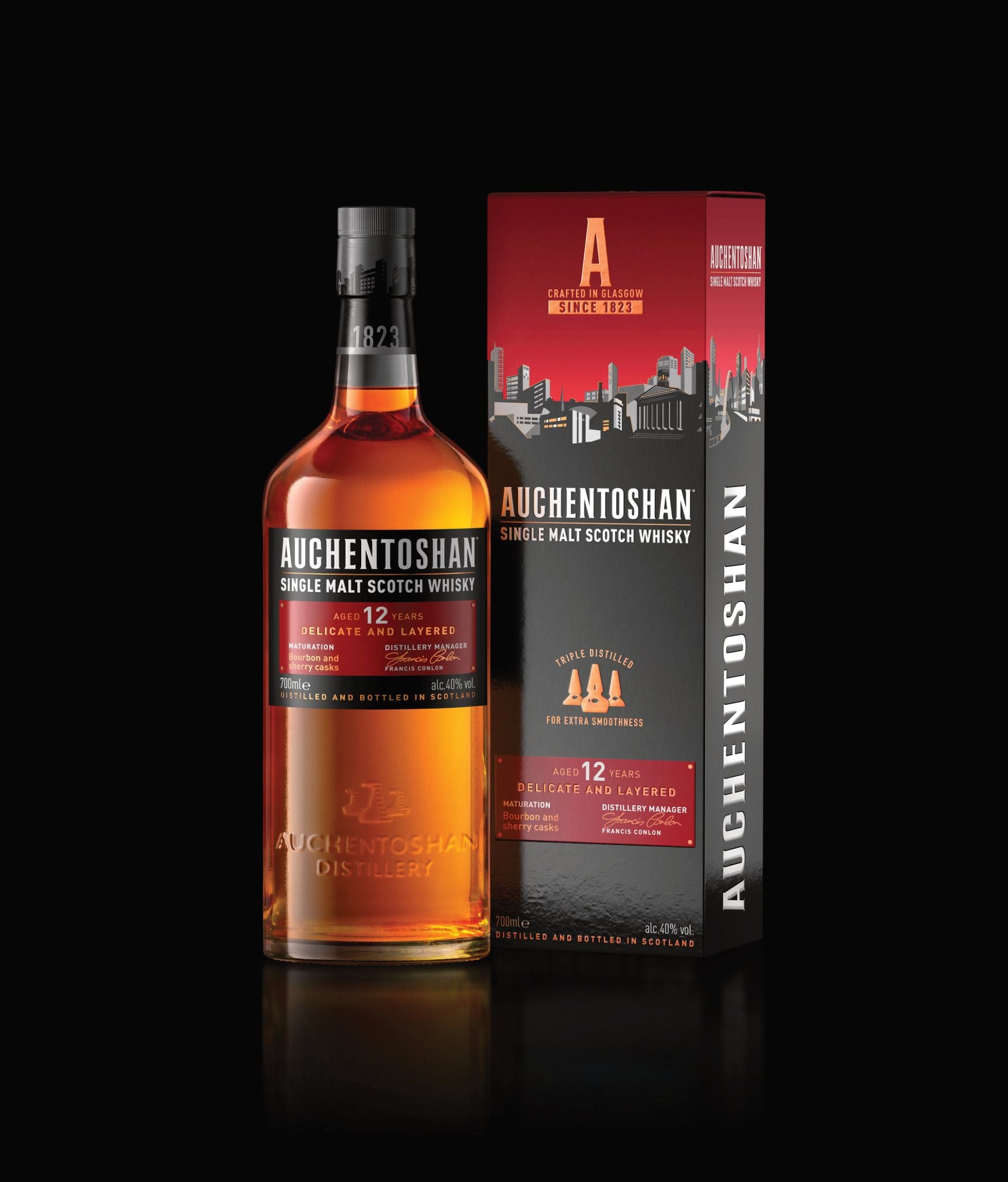 Auchentoshan 12 ans Single Malt Scotch Whisky Écossais| 40% vol | 70cl