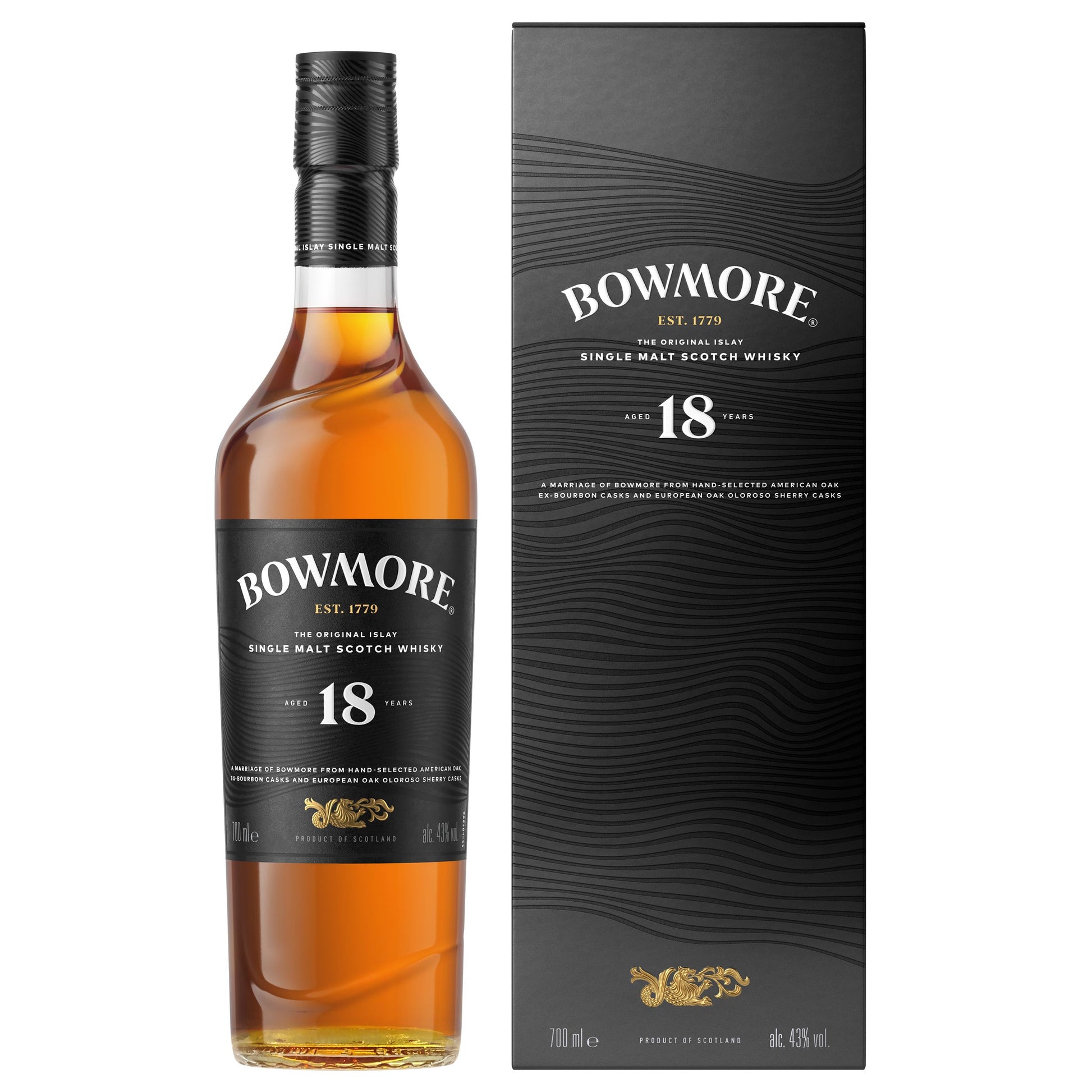 Bowmore 18 ans Single Malt Scotch Whisky Écossais | 43% vol | 70cl
