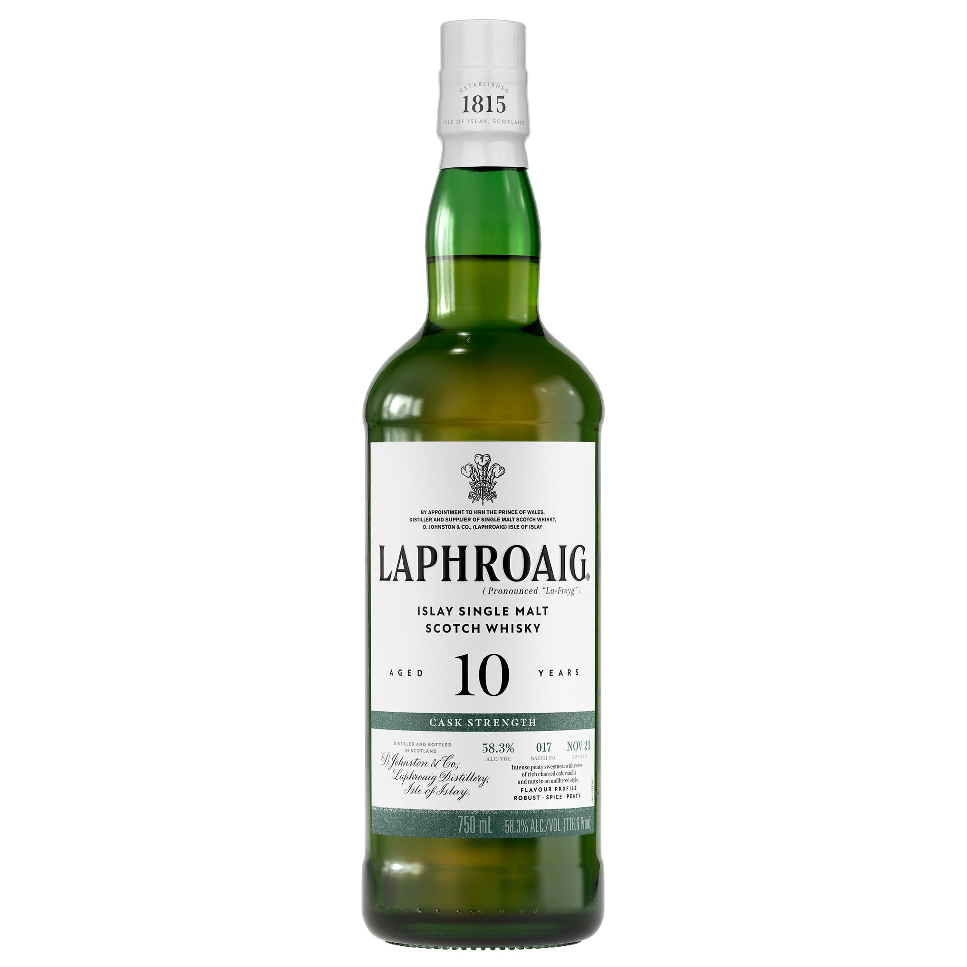 Laphroaig 10 ans Cask Strength Single Malt Scotch Whisky Islay | 58,6% vol | 70cl