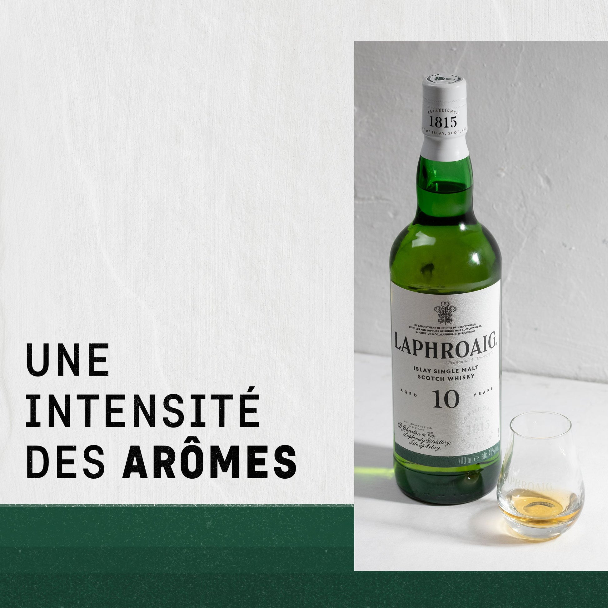 Laphroaig 10 ans Islay Single Malt Scotch Whisky avec Étui| 40% vol | 70cl