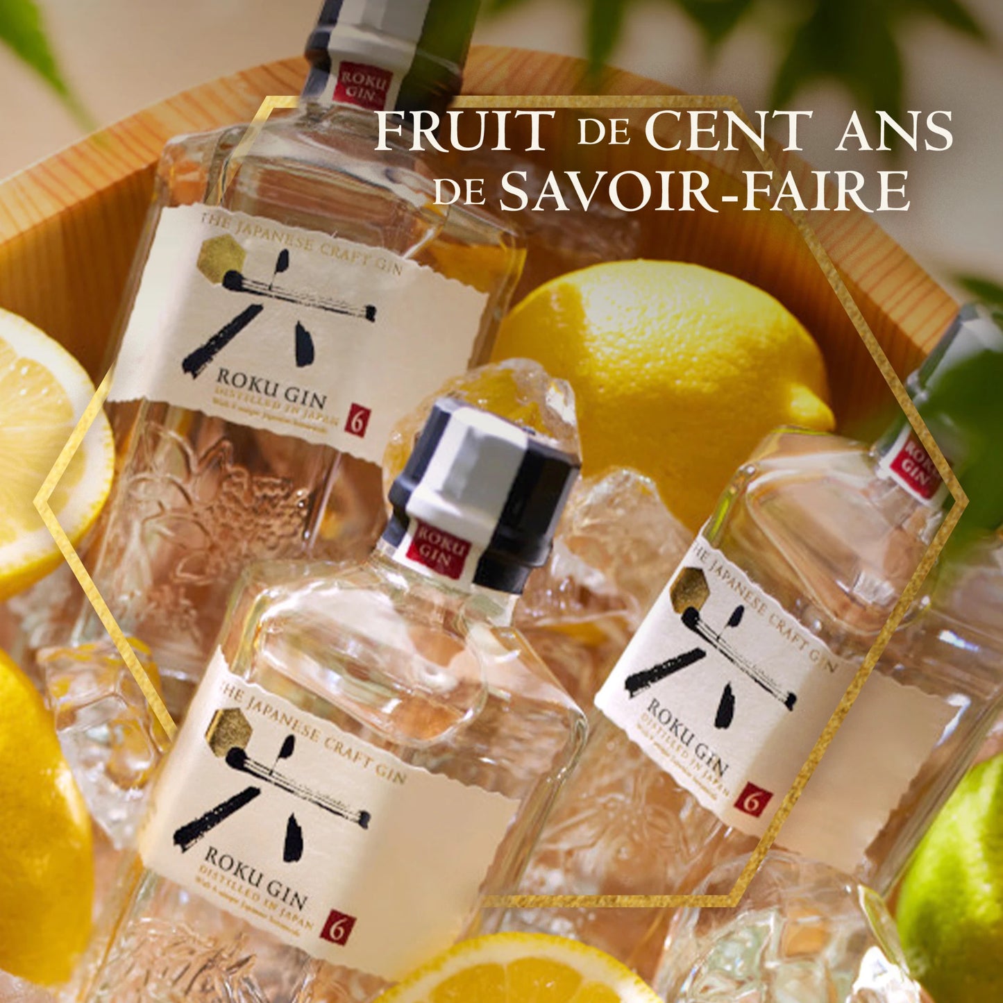 Roku Gin Craft Japonais - Gin aux 6 Botaniques Japonaises| 43% vol | 70cl